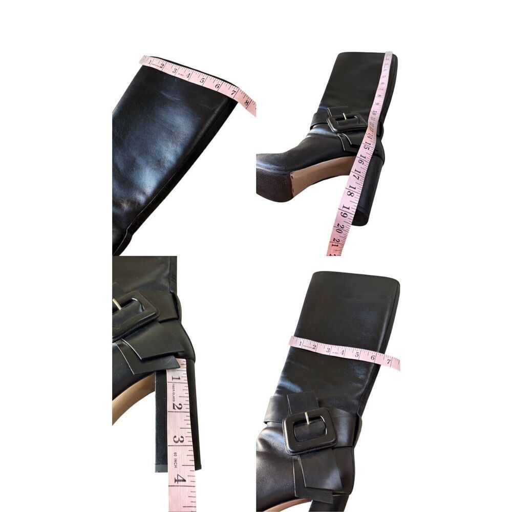 Valentino Garavani Black Leather Knee High boots Size 39.5/9.5 Women’s - Picture 10 of 11